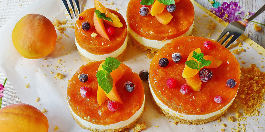 Receta: Tarta de cuajada con mermelada de albaricoque